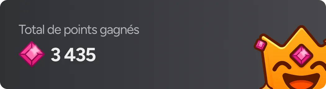 Interface d'affichage des points sur Predi.gg